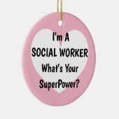 Ich bin ein Sozialarbeiter, was Ihr Keramik Ornament (Rechts)