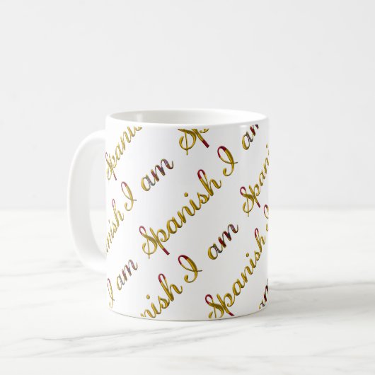 Ich bin ein spanisches Country Pride Typografy Pat Kaffeetasse (Vorderseite Links)