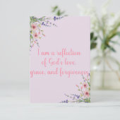 Ich bin ein Spiegelbild der Liebe-Affirmationskart Dankeskarte (Stehend Vorderseite)