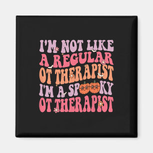 Ich bin ein Spooky-Arbeitstherapeut Retro Hallowee Magnet