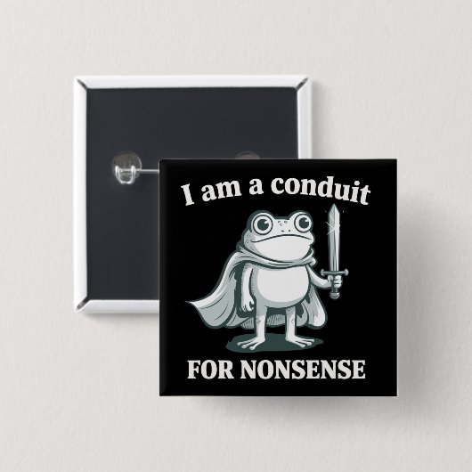 Ich bin ein Sprachrohr für Unsinn Lustiger Frosch Button (Vorne & Hinten)
