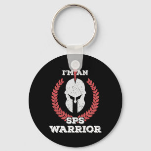 Ich bin ein SPS-Krieger Steifes-Personen-Syndrom-B Schlüsselanhänger