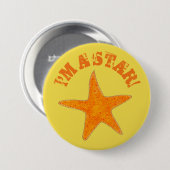 Ich bin ein Star (Fisch) Starfish Beach Vacation O Button (Vorne & Hinten)