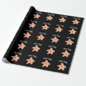 Ich bin ein Star Funny Starfish Pun Dark BG Geschenkpapier (Ungerollt)