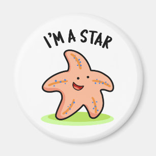 Ich bin ein Star Funny Starfish Pun Magnet