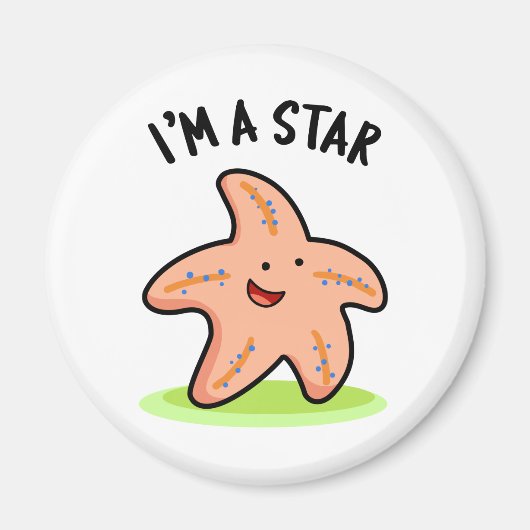 Ich bin ein Star Funny Starfish Pun Magnet (Vorne)