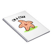 Ich bin ein Star Funny Starfish Pun Notizblock (Rechte Seite)