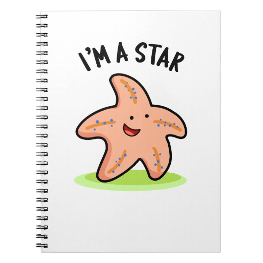 Ich bin ein Star Funny Starfish Pun Notizblock (Vorderseite)