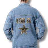 Ich bin ein Star Gold Buchstaben Blue Jeansjacke