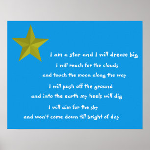 Ich bin ein Star-Kindergedicht Poster