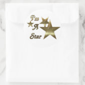 Ich bin ein Star Runder Aufkleber (Tasche)