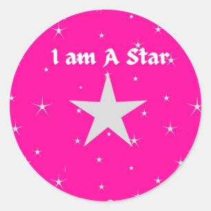 Ich bin ein Star Runder Aufkleber