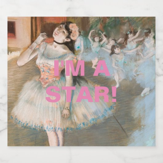 Ich bin ein Star Schaumweinetikett (Einzelnes Label)