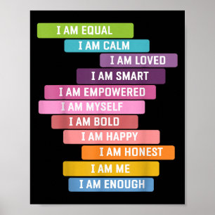 Ich bin ein starkes Niedliches Kind Wachstum Minds Poster
