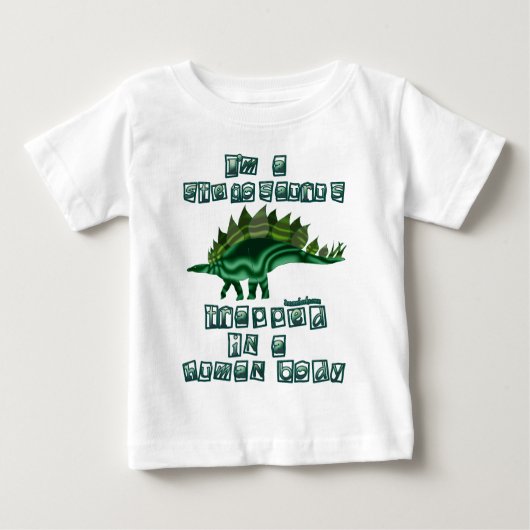 Ich bin ein Stegosaurus Baby T-shirt (Vorderseite)