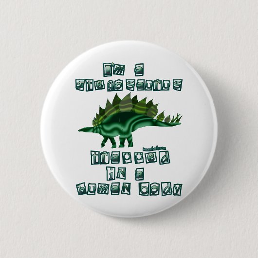 Ich bin ein Stegosaurus Button (Vorderseite)