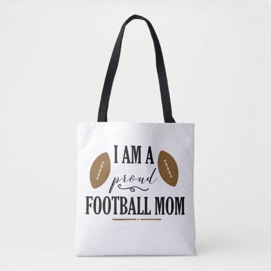 Ich bin ein Stolz Football Mama Tote Bag Tasche (Vorderseite)