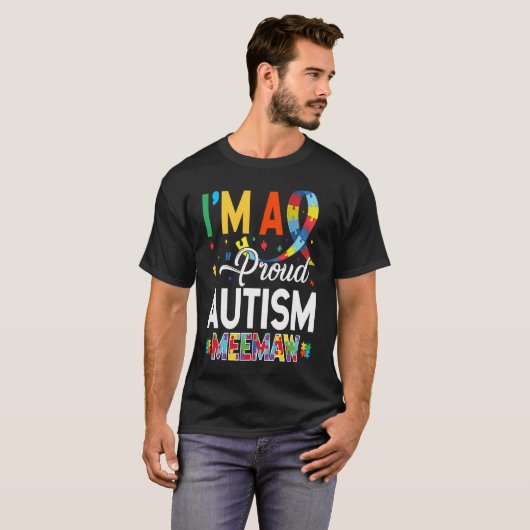 Ich bin ein stolzer Autismus Meemaw Matching Autis T-Shirt (Vorne ganz)