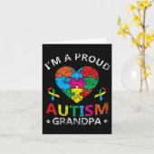 Ich bin ein stolzer Autismus Opa Support Autists A Karte (Gelbe Blume)