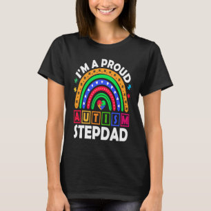 Ich bin ein stolzer Autismus-Stiefvater Regenbogen T-Shirt