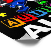 Ich bin ein stolzer Autismus Tante Autismus Bewuss Poster (Ecke)