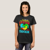 Ich bin ein stolzer Autismus Trucker Puzzle Heart T-Shirt (Vorne ganz)