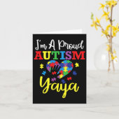 Ich bin ein stolzer Autismus Yaya Mama Autismus Be Karte (Gelbe Blume)