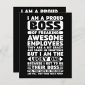 Ich bin ein stolzer Boss des Freakens Phantastisch (Vorne/Hinten)