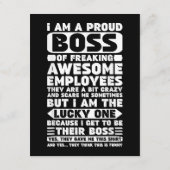 Ich bin ein stolzer Boss des Freakens Phantastisch Begleitkarte (Rückseite)