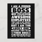 Ich bin ein stolzer Boss des Freakens Phantastisch Begleitkarte (Vorderseite)
