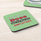 Ich bin ein stolzer Boss des Freakens Phantastisch Getränkeuntersetzer (Linke Seite)