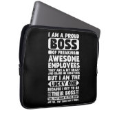 Ich bin ein stolzer Boss des Freakens Phantastisch Laptopschutzhülle (Vorne Rechts)