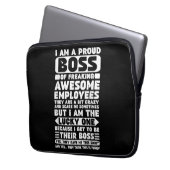 Ich bin ein stolzer Boss des Freakens Phantastisch Laptopschutzhülle (Vorderseite Links)