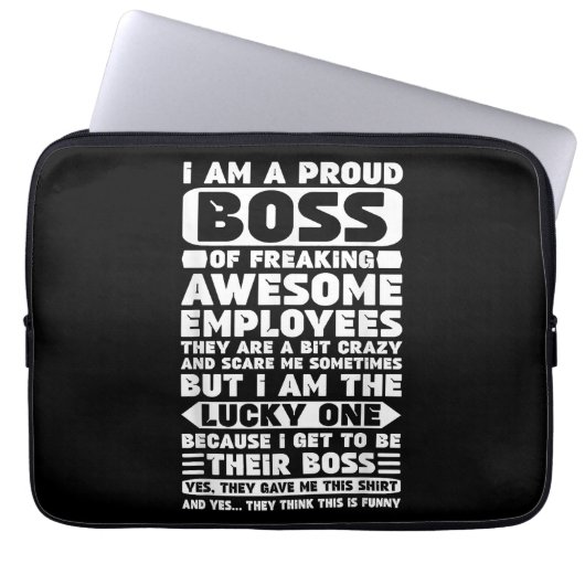 Ich bin ein stolzer Boss des Freakens Phantastisch Laptopschutzhülle (Vorderseite)