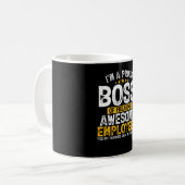 Ich bin ein stolzer Boss eines Phantastischen Arbe Kaffeetasse (Vorderseite Links)