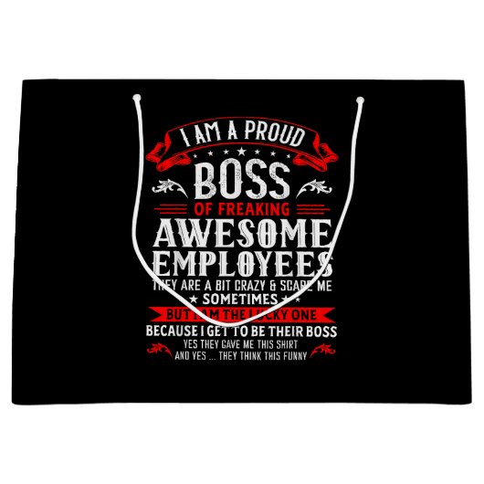 Ich bin ein stolzer Boss, Phantastische Mitarbeite Große Geschenktüte (Vorderseite)