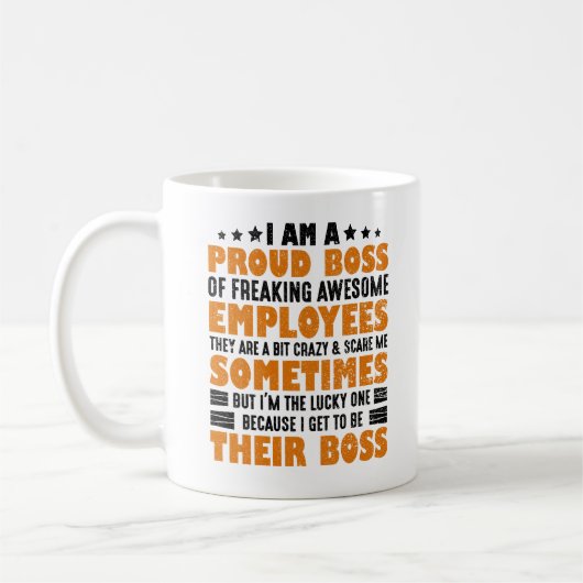 Ich bin ein stolzer Boss, Phantastische Mitarbeite Kaffeetasse (Links)