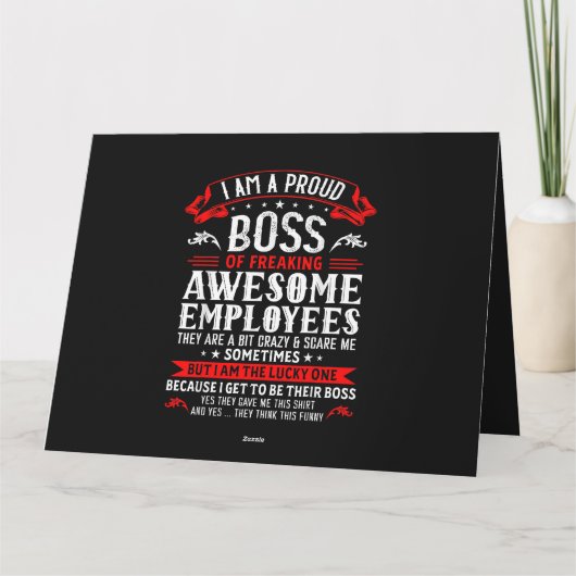 Ich bin ein stolzer Boss, Phantastische Mitarbeite Karte (Rückseite)