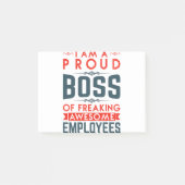 Ich bin ein stolzer Boss, Phantastische Mitarbeite Post-it Klebezettel (Vorderseite)