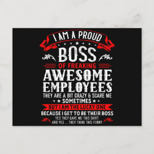 Ich bin ein stolzer Boss, Phantastische Mitarbeite Postkarte