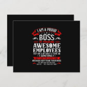 Ich bin ein stolzer Boss, Phantastische Mitarbeite RSVP Karte (Vorne/Hinten)