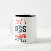 Ich bin ein stolzer Boss, Phantastische Mitarbeite Zweifarbige Tasse (Vorderseite Links)
