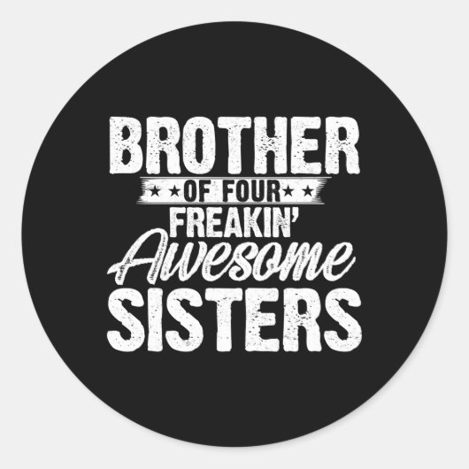 Ich bin ein stolzer Bruder von Vier Freakin' Phant Runder Aufkleber (Vorderseite)