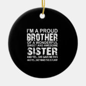 Ich bin ein stolzer Bruder von wunderschönen süßen Keramik Ornament (Vorne)