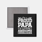 Ich bin ein stolzer Cheer-Papa eines Cheerleader-P Magnet (Vorderseite/Rückseite)