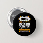 Ich bin ein stolzer Chef von großartigen Mitarbeit Button (Vorne & Hinten)