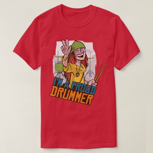 Ich bin ein stolzer Drummer - Schlagzeug treffen - T-Shirt (Design vorne)