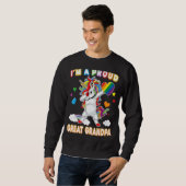 Ich bin ein stolzer Freund Gay Great Opa Pride Dab Sweatshirt (Vorne ganz)
