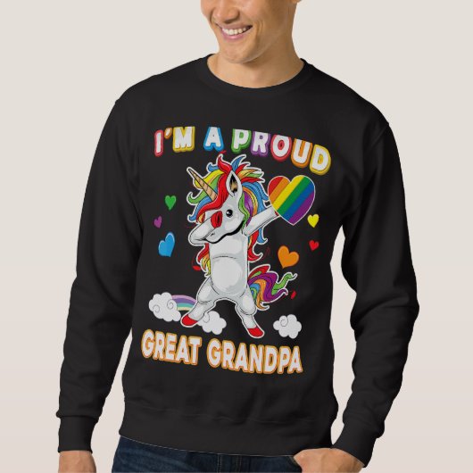 Ich bin ein stolzer Freund Gay Great Opa Pride Dab Sweatshirt (Vorderseite)