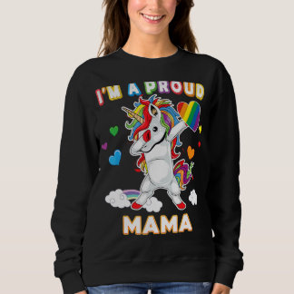 Ich bin ein stolzer Gay Mama Pride Dabbing Unicorn Sweatshirt